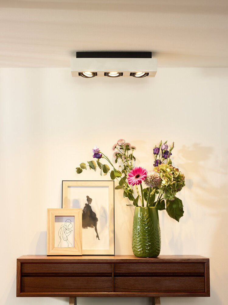 Lucide XIRAX - Plafondspot - LED Dim to warm - GU10 - 3x5W 2200K/3000K - Wit Lucide XIRAX - Plafondspot - LED Dim to warm - GU10 - 3x5W 2200K/3000K - Wit