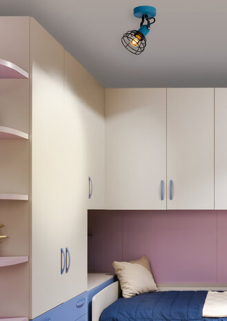 Lucide POLA - Plafondspot Kinderkamer - 1xE27 - Blauw Lucide POLA - Plafondspot Kinderkamer - 1xE27 - Blauw