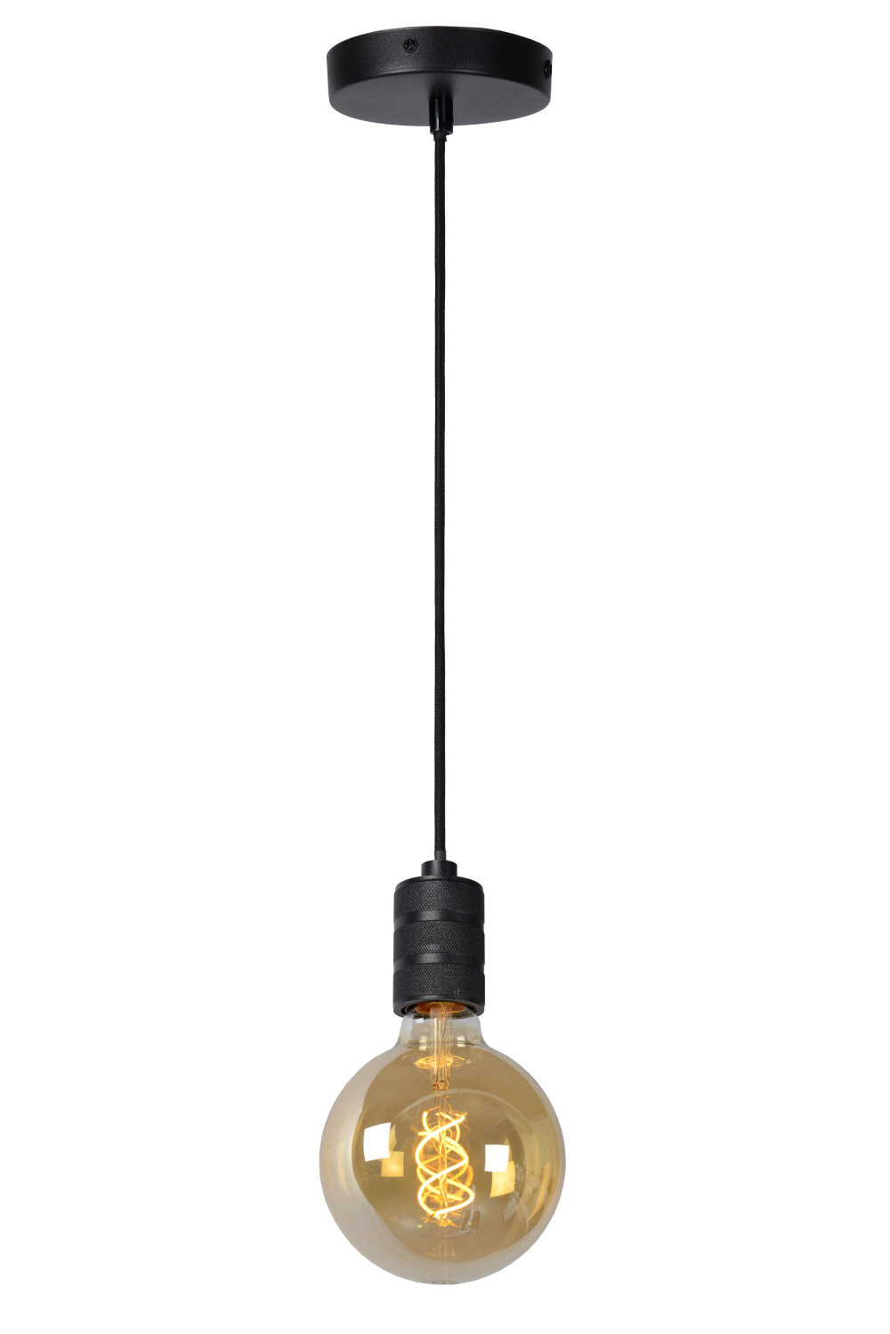 Lucide JOVA - Hanglamp - Ø 10 cm - 1xE27 - Zwart
