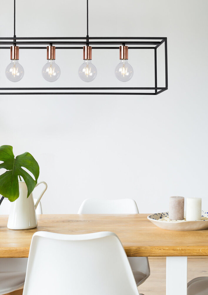 Lucide ARTHUR - Hanglamp - 5xE27 - Zwart Lucide ARTHUR - Hanglamp - 5xE27 - Zwart