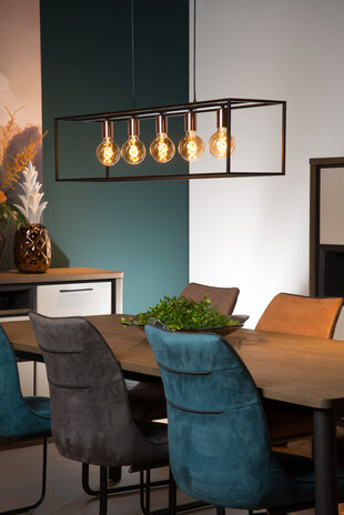 Lucide ARTHUR - Hanglamp - 5xE27 - Zwart Lucide ARTHUR - Hanglamp - 5xE27 - Zwart