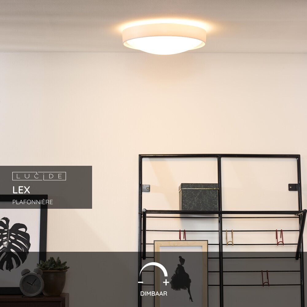 Lucide LEX - Plafonnière - Ø 33 cm - 2xE27 - Wit