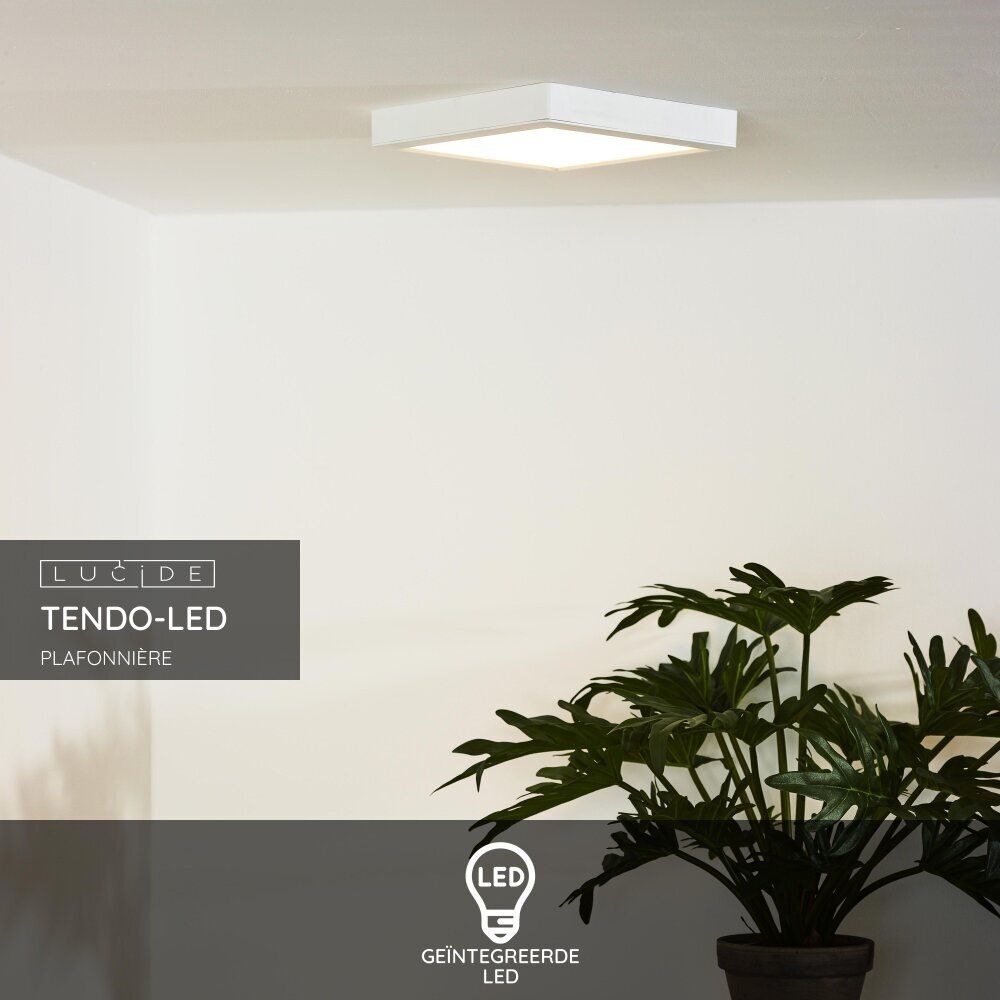 Lucide TENDO-LED - Plafonnière - LED - 1x18W 3000K - Wit Lucide TENDO-LED - Plafonnière - LED - 1x18W 3000K - Wit