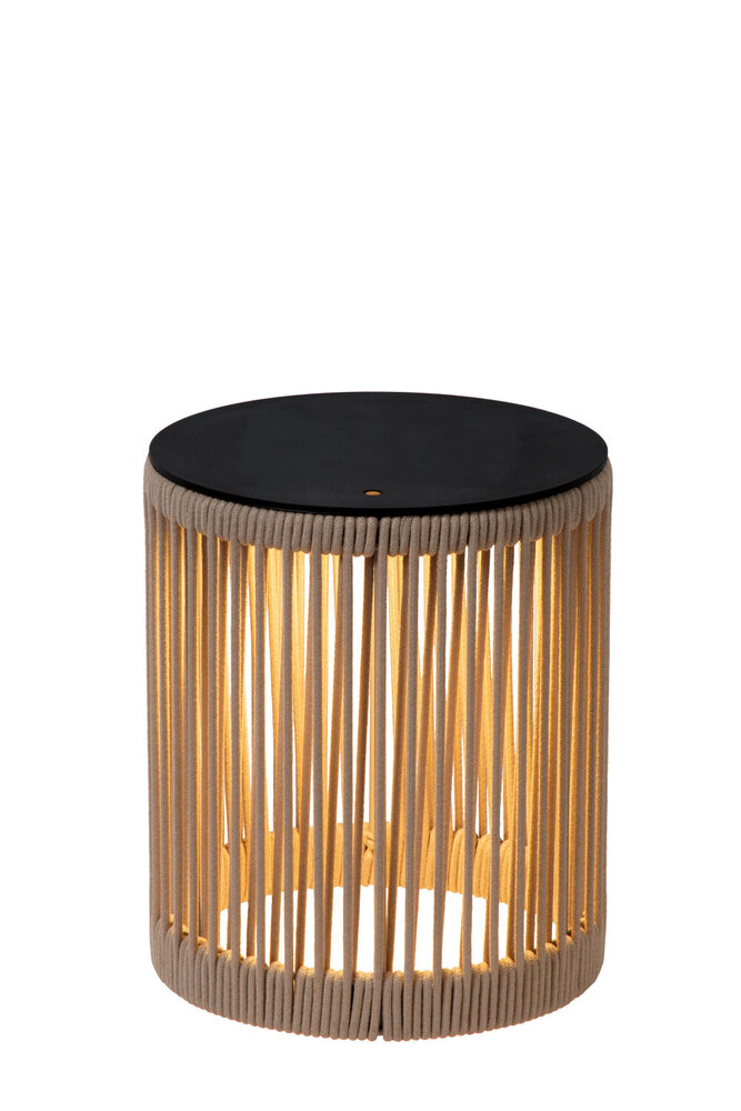 Lucide PINGI - Oplaadbare Vloerlamp Binnen/Buiten - Accu/Batterij - Ø 33,5 cm - LED 3 StepDim - 1x3W 3000K - IP44 - Taupe Lucide PINGI - Oplaadbare Vloerlamp Binnen/Buiten - Accu/Batterij - Ø 33,5 cm - LED 3 StepDim - 1x3W 3000K - IP44 - Taupe