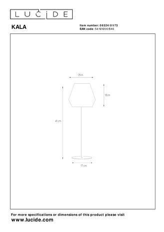 Lucide KALA - Tafellamp - Ø 25 cm - 1xE14 - Taupe Lucide KALA - Tafellamp - Ø 25 cm - 1xE14 - Taupe