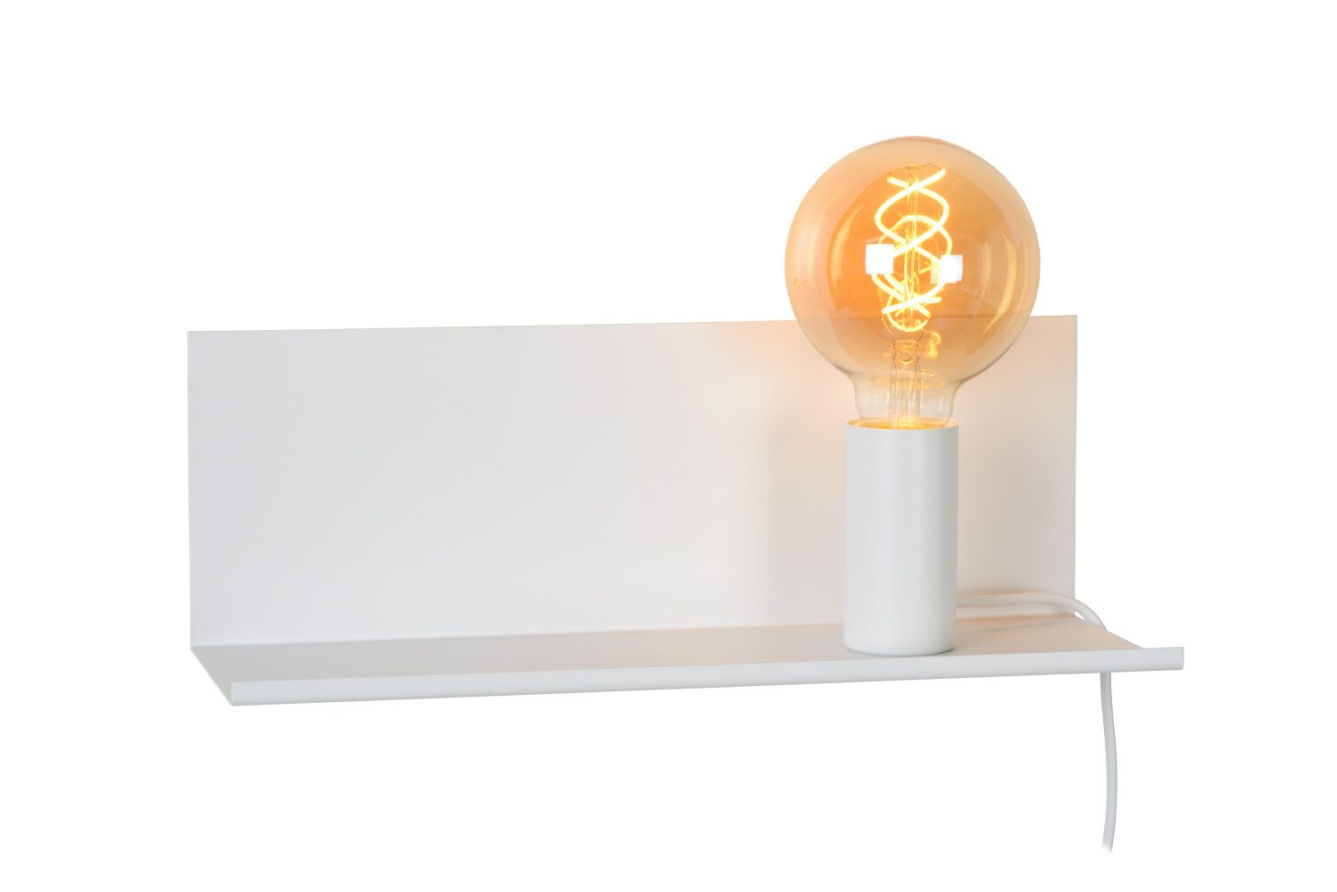 Lucide SEBO - Bedlamp / Wandlamp - 1xE27 - Wit