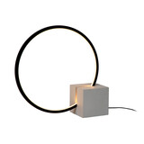 Lucide CIRKELIS - Tafellamp - Ø 32 cm - LED Dimb. - 1x6W 3000K - Zwart