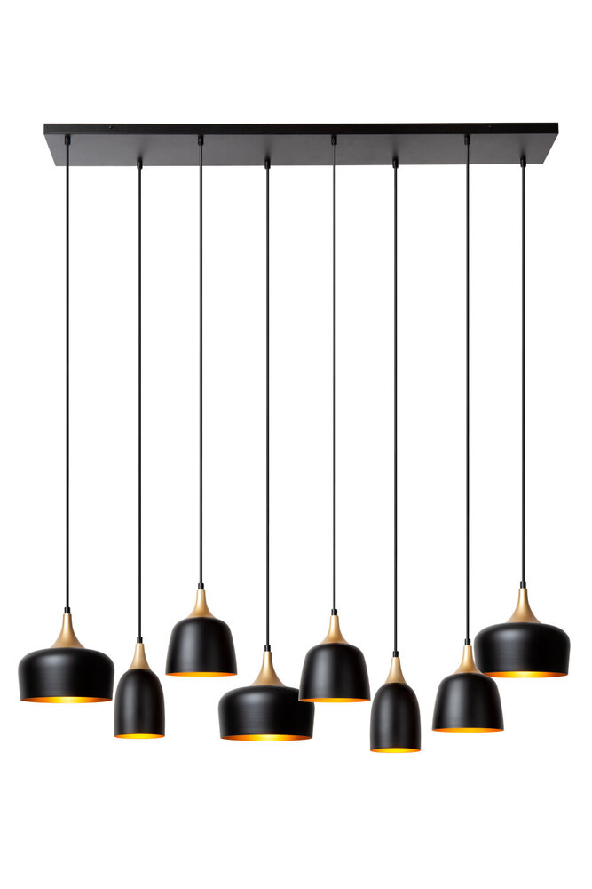 Lucide CHAYANNE - Hanglamp - 8xE14 - Zwart Lucide CHAYANNE - Hanglamp - 8xE14 - Zwart