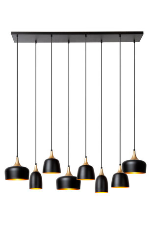 Lucide CHAYANNE - Hanglamp - 8xE14 - Zwart Lucide CHAYANNE - Hanglamp - 8xE14 - Zwart