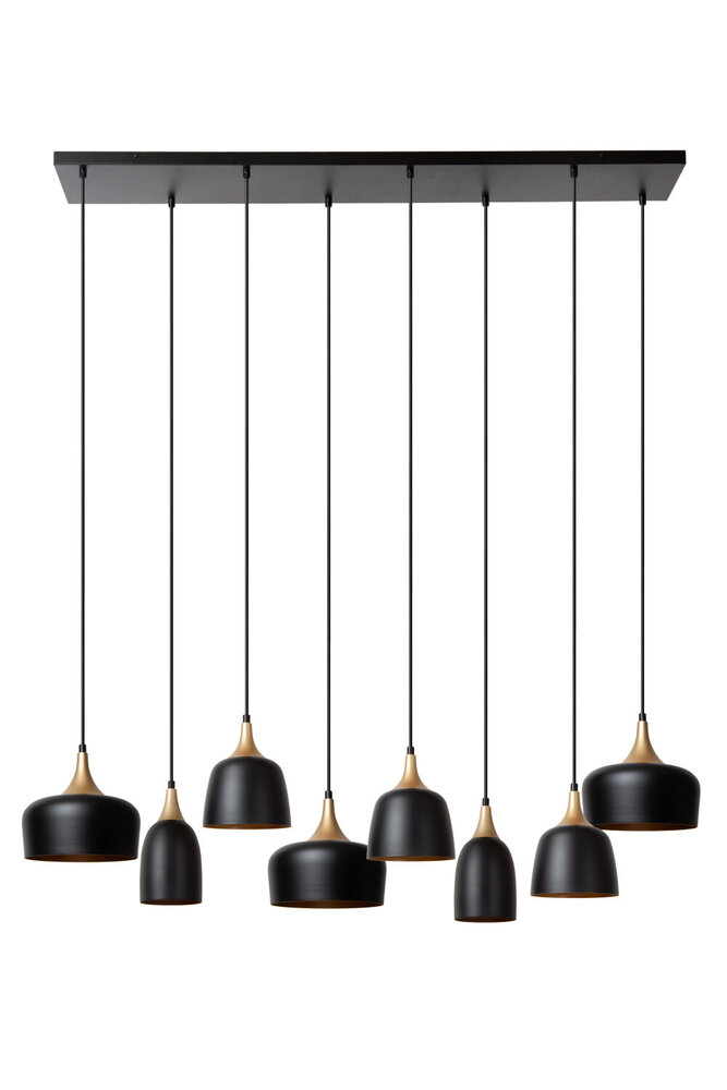 Lucide CHAYANNE - Hanglamp - 8xE14 - Zwart Lucide CHAYANNE - Hanglamp - 8xE14 - Zwart