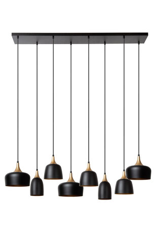 Lucide CHAYANNE - Hanglamp - 8xE14 - Zwart Lucide CHAYANNE - Hanglamp - 8xE14 - Zwart