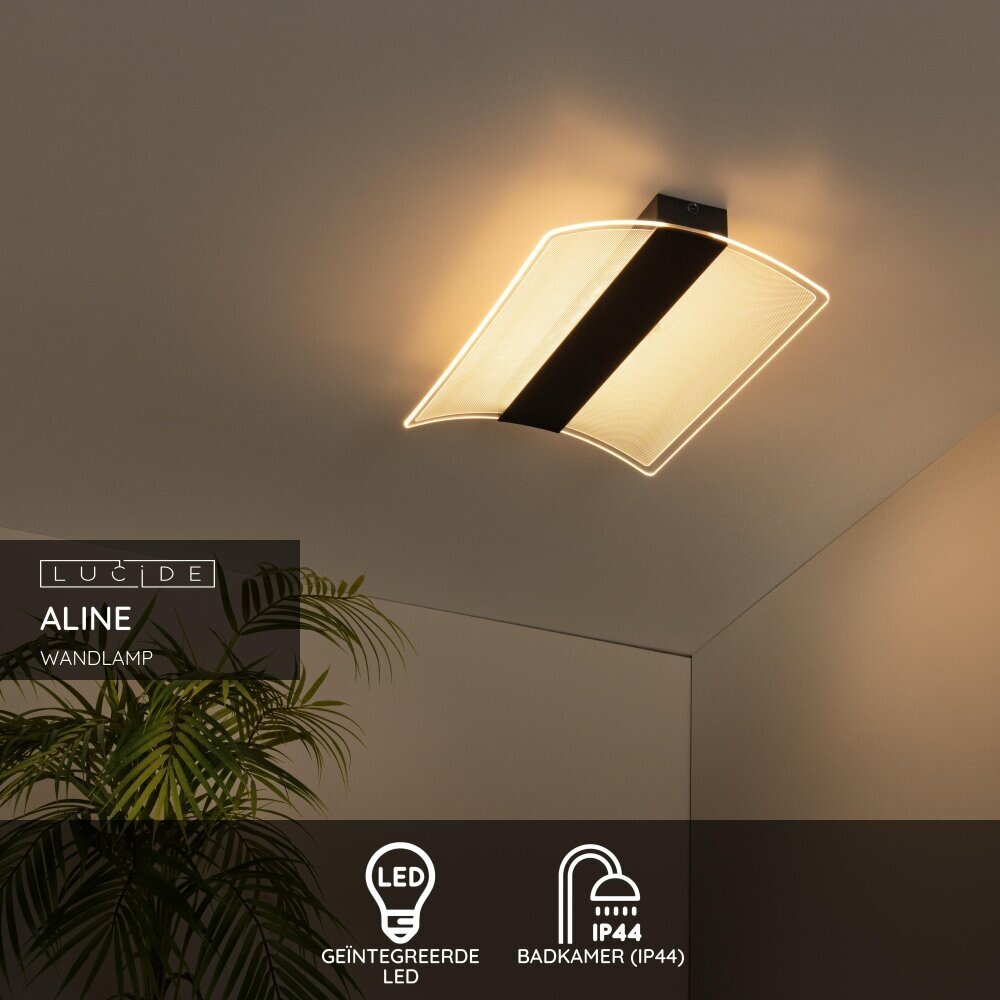 Lucide ALINE - Wandlamp Badkamer - LED - 1x12W 3000K - IP44 - Transparant Lucide ALINE - Wandlamp Badkamer - LED - 1x12W 3000K - IP44 - Transparant