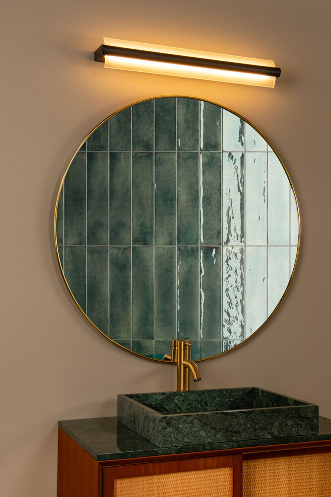 Lucide WANDA - Wandlamp Badkamer - LED - 1x19W 3000K - IP44 - Zwart Lucide WANDA - Wandlamp Badkamer - LED - 1x19W 3000K - IP44 - Zwart