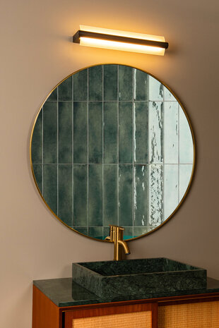 Lucide WANDA - Wandlamp Badkamer - LED - 1x15W 3000K - IP44 - Zwart Lucide WANDA - Wandlamp Badkamer - LED - 1x15W 3000K - IP44 - Zwart