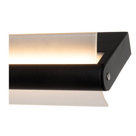 Lucide WANDA - Wandlamp Badkamer - LED - 1x15W 3000K - IP44 - Zwart Lucide WANDA - Wandlamp Badkamer - LED - 1x15W 3000K - IP44 - Zwart