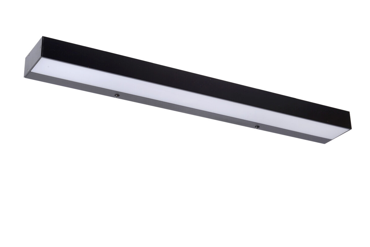 Lucide ALEXA - Wandlamp Badkamer - LED - 1x8W 2700K - IP44 - Zwart
