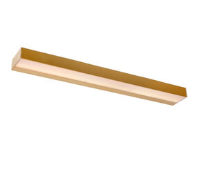 Lucide ALEXA - Wandlamp Badkamer - LED - 1x8W 2700K - IP44 - Mat Goud / Messing