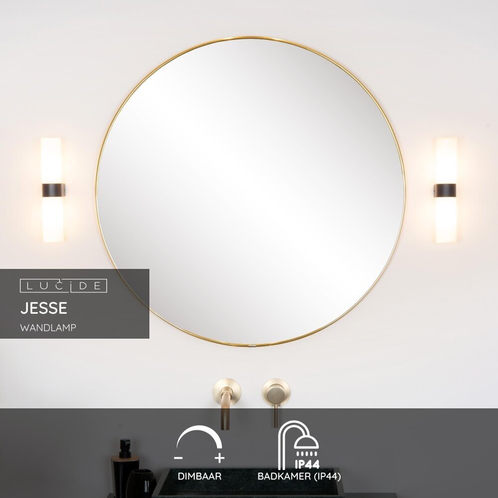 Lucide JESSE - Wandlamp Badkamer - 2xG9 - IP44 - Zwart Lucide JESSE - Wandlamp Badkamer - 2xG9 - IP44 - Zwart