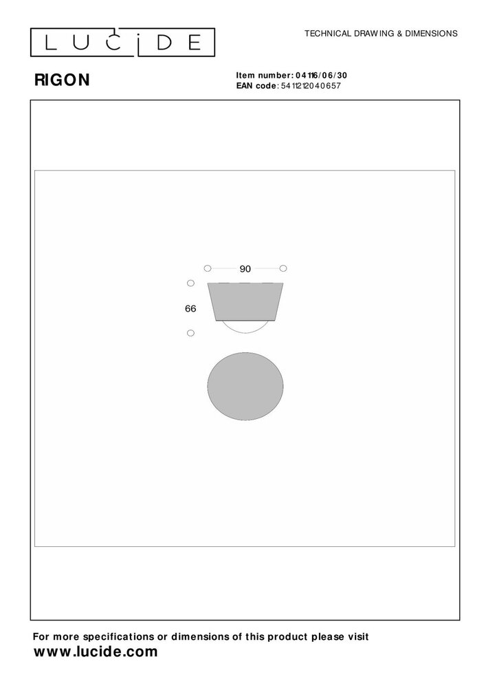 Lucide RIGON - Plafonnière - Ø 9 cm - LED - 1x6W 3000K - Zwart Lucide RIGON - Plafonnière - Ø 9 cm - LED - 1x6W 3000K - Zwart