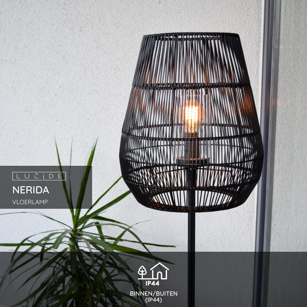 Lucide NERIDA - Vloerlamp Binnen/Buiten - Ø 35 cm - 1xE27 - IP44 - Zwart Lucide NERIDA - Vloerlamp Binnen/Buiten - Ø 35 cm - 1xE27 - IP44 - Zwart