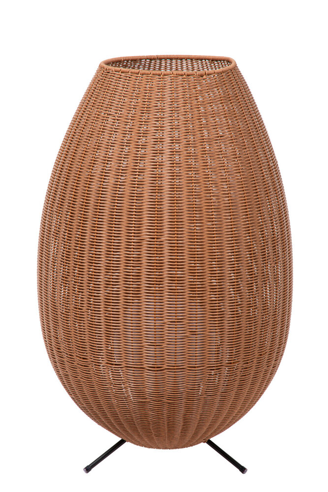 Lucide COLIN IP44 - Oplaadbare Vloerlamp Binnen/Buiten - Accu/Batterij - LED 3 StepDim - 1x3W 3000K - IP44 - Naturel