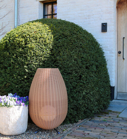 Lucide COLIN IP44 - Oplaadbare Vloerlamp Binnen/Buiten - Accu/Batterij - LED 3 StepDim - 1x3W 3000K - IP44 - Naturel