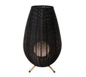 Lucide COLIN IP44 - Oplaadbare Tafellamp Binnen/Buiten - Accu/Batterij - LED 3 StepDim - 1x3W 3000K - IP44 - Zwart Lucide COLIN IP44 - Oplaadbare Tafellamp Binnen/Buiten - Accu/Batterij - LED 3 StepDim - 1x3W 3000K - IP44 - Zwart
