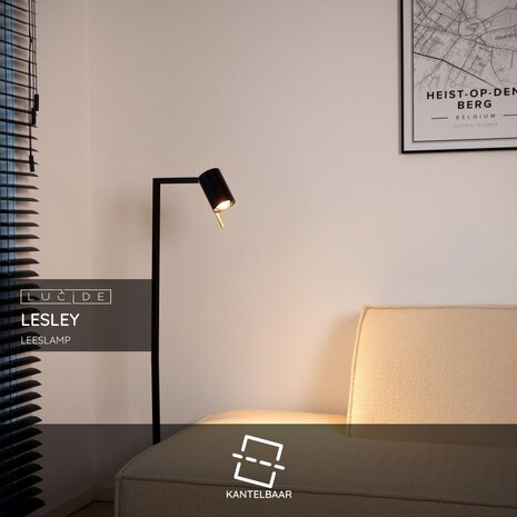 Lucide LESLEY - Leeslamp - 1xGU10 - Zwart