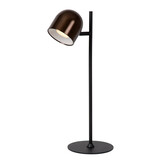 Lucide SKANSKA RECH - Oplaadbare Bureaulamp Binnen/Buiten - Accu/Batterij - LED Dimb. - CCT - 1x3W 3000K/6000K - IP44 - Koffie