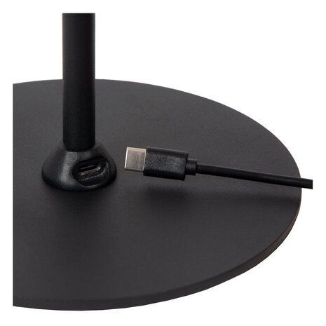 Lucide SKANSKA RECH - Oplaadbare Bureaulamp Binnen/Buiten - Accu/Batterij - LED Dimb. - CCT - 1x3W 3000K/6000K - IP44 - Koffie