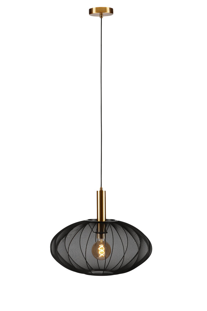 Lucide CORINA - Hanglamp - Ø 50 cm - 1xE27 - Zwart Lucide CORINA - Hanglamp - Ø 50 cm - 1xE27 - Zwart