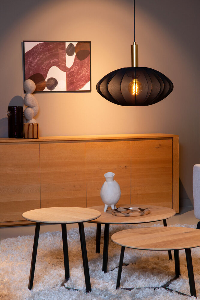 Lucide CORINA - Hanglamp - Ø 50 cm - 1xE27 - Zwart Lucide CORINA - Hanglamp - Ø 50 cm - 1xE27 - Zwart