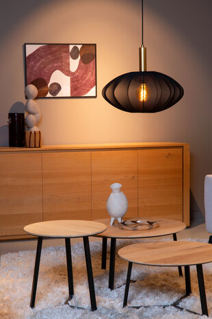 Lucide CORINA - Hanglamp - Ø 50 cm - 1xE27 - Zwart Lucide CORINA - Hanglamp - Ø 50 cm - 1xE27 - Zwart