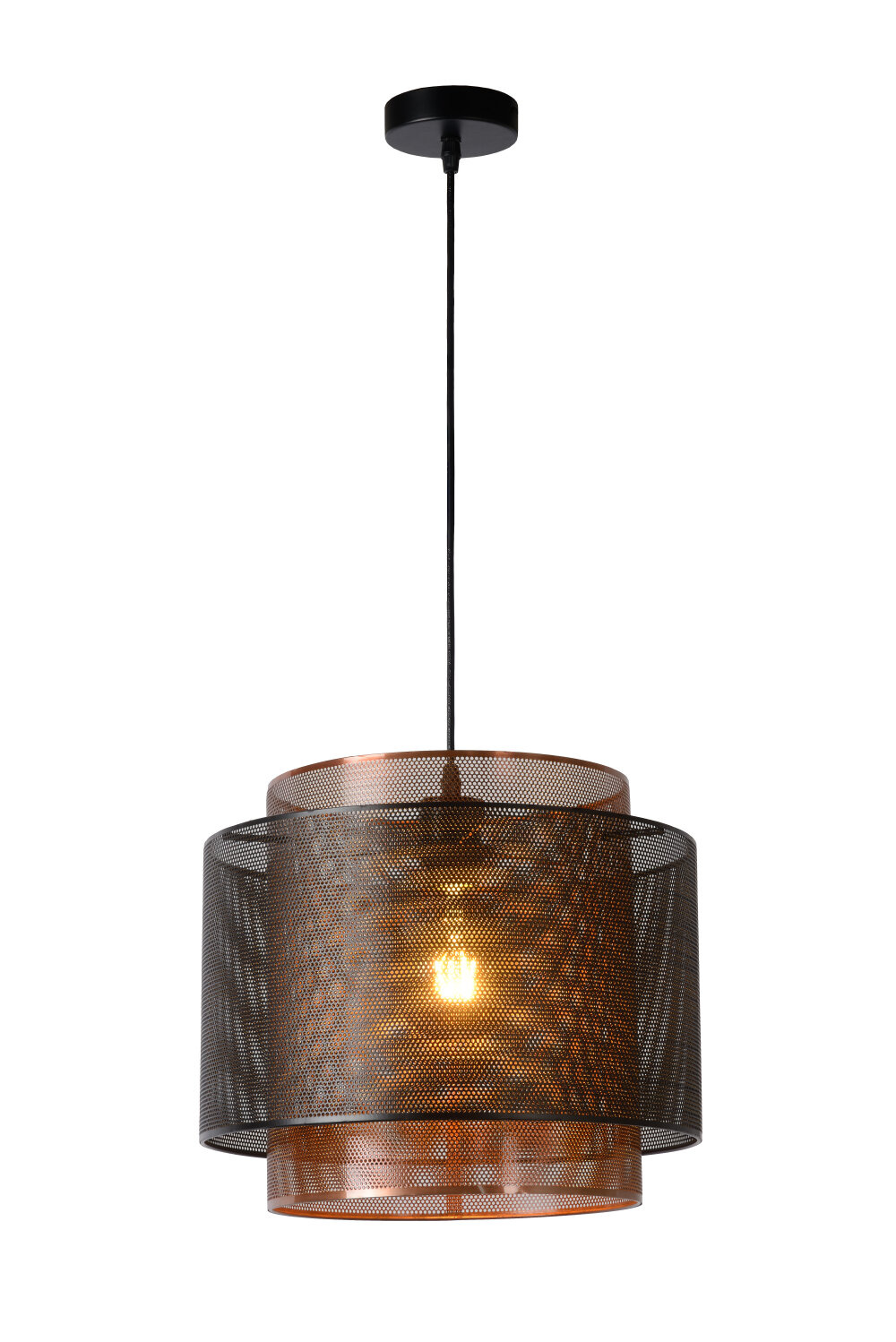 Lucide ORRIN - Hanglamp - Ø 34 cm - 1xE27 - Zwart