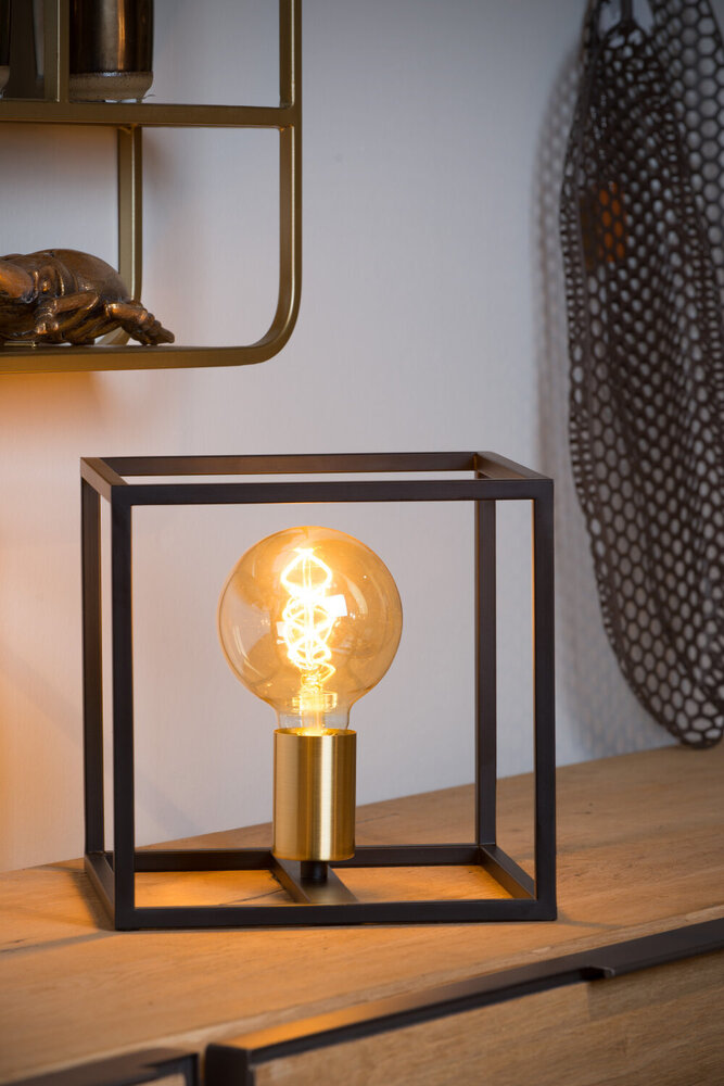 Lucide RUBEN - Tafellamp - 1xE27 - Zwart