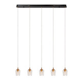 Lucide BERLIANE - Hanglamp - LED Dimb. - 5x4W 2700K - Met vervangbare LED-module - Transparant | Essential