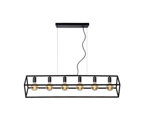Lucide FABIAN - Hanglamp - 6xE27 - Zwart