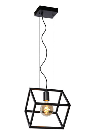 Lucide FABIAN - Hanglamp - 1xE27 - Zwart Lucide FABIAN - Hanglamp - 1xE27 - Zwart