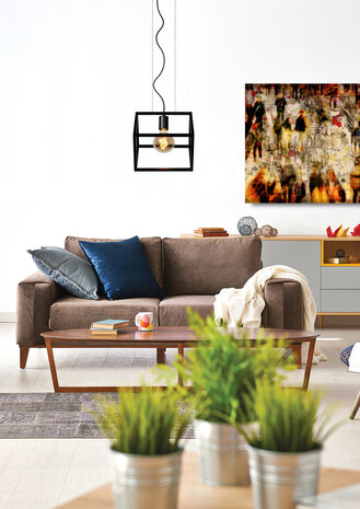 Lucide FABIAN - Hanglamp - 1xE27 - Zwart Lucide FABIAN - Hanglamp - 1xE27 - Zwart