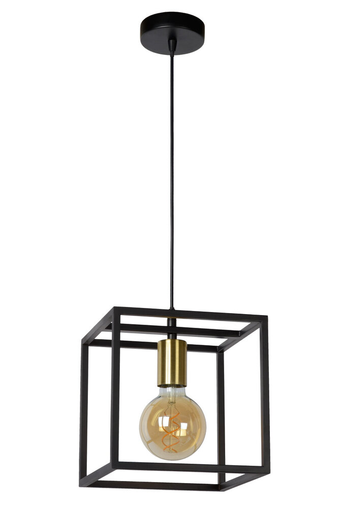 Lucide RUBEN - Hanglamp - 1xE27 - Zwart Lucide RUBEN - Hanglamp - 1xE27 - Zwart
