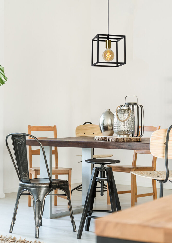 Lucide RUBEN - Hanglamp - 1xE27 - Zwart Lucide RUBEN - Hanglamp - 1xE27 - Zwart