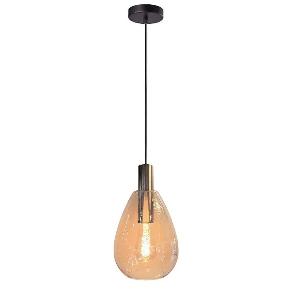 Freelight Hanglamp Dorato 1 lichts zwart goud Freelight Hanglamp Dorato 1 lichts zwart goud