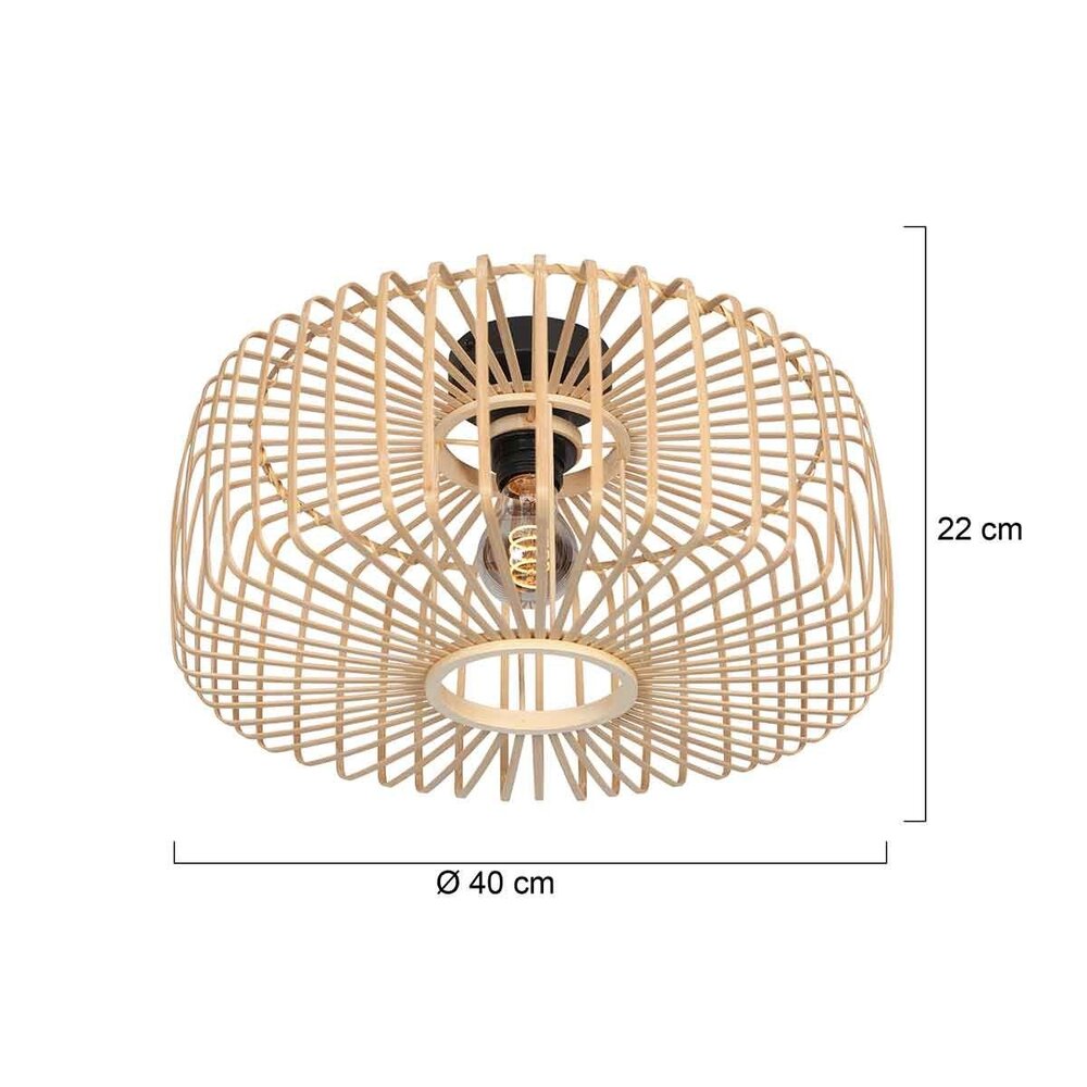Steinhauer Plafondlamp Bloeba Ø 40 cm bamboe beige Steinhauer Plafondlamp Bloeba Ø 40 cm bamboe beige