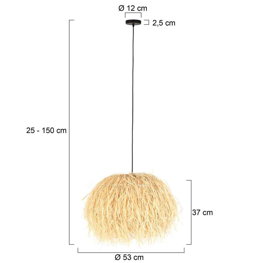 Anne Light & home Hanglamp Grass Ø 53 cm zeegras beige Anne Light & home Hanglamp Grass Ø 53 cm zeegras beige