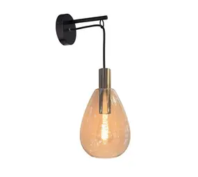 Freelight Wandlamp Dorato H 60 cm zwart goud Freelight Wandlamp Dorato H 60 cm zwart goud