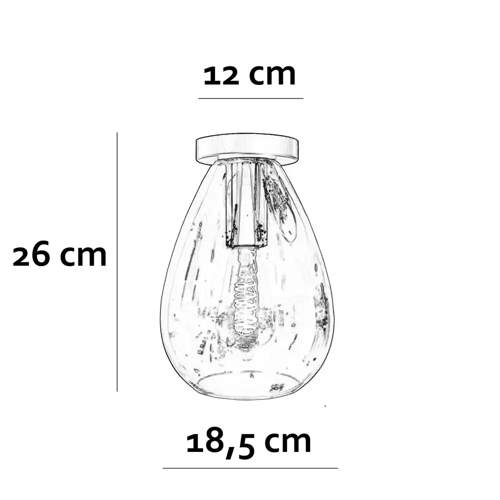 Freelight Plafondlamp Dorato H 26 cm zwart goud Freelight Plafondlamp Dorato H 26 cm zwart goud