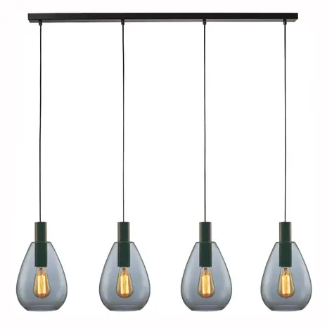 Freelight Hanglamp Dorato 4 lichts L120 cm zwart Freelight Hanglamp Dorato 4 lichts L120 cm zwart