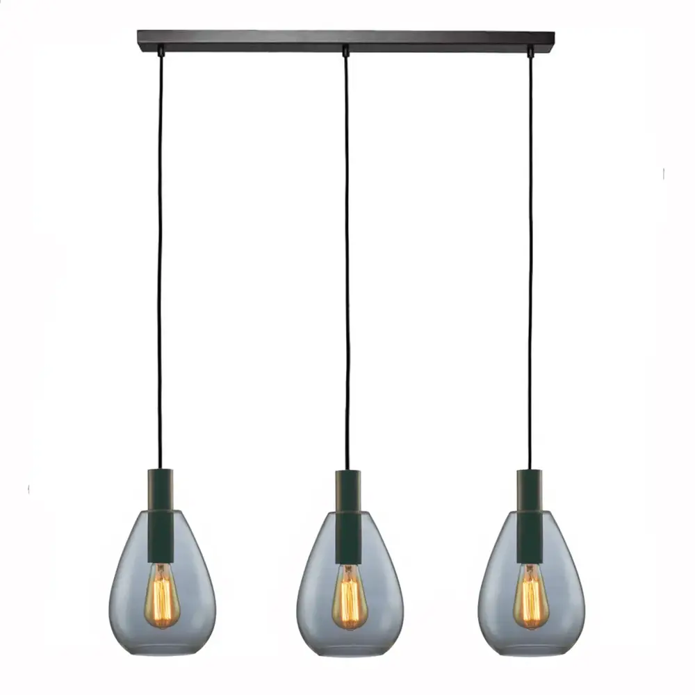 Freelight Hanglamp Dorato 3 lichts L100 cm zwart Freelight Hanglamp Dorato 3 lichts L100 cm zwart