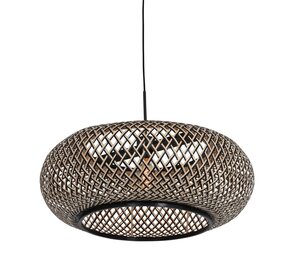 Anne Light & home Hanglamp Maze Ø 60 cm bamboe zwart beige Anne Light & home Hanglamp Maze Ø 60 cm bamboe zwart beige