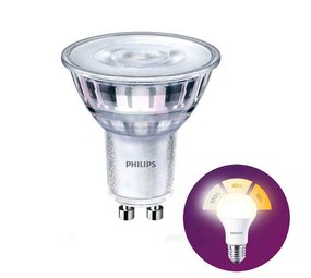 Philips LED GU10 lamp 4,8 Watt set van 2x Philips SceneSwitch DIM Philips LED GU10 lamp 4,8 Watt set van 2x Philips SceneSwitch DIM